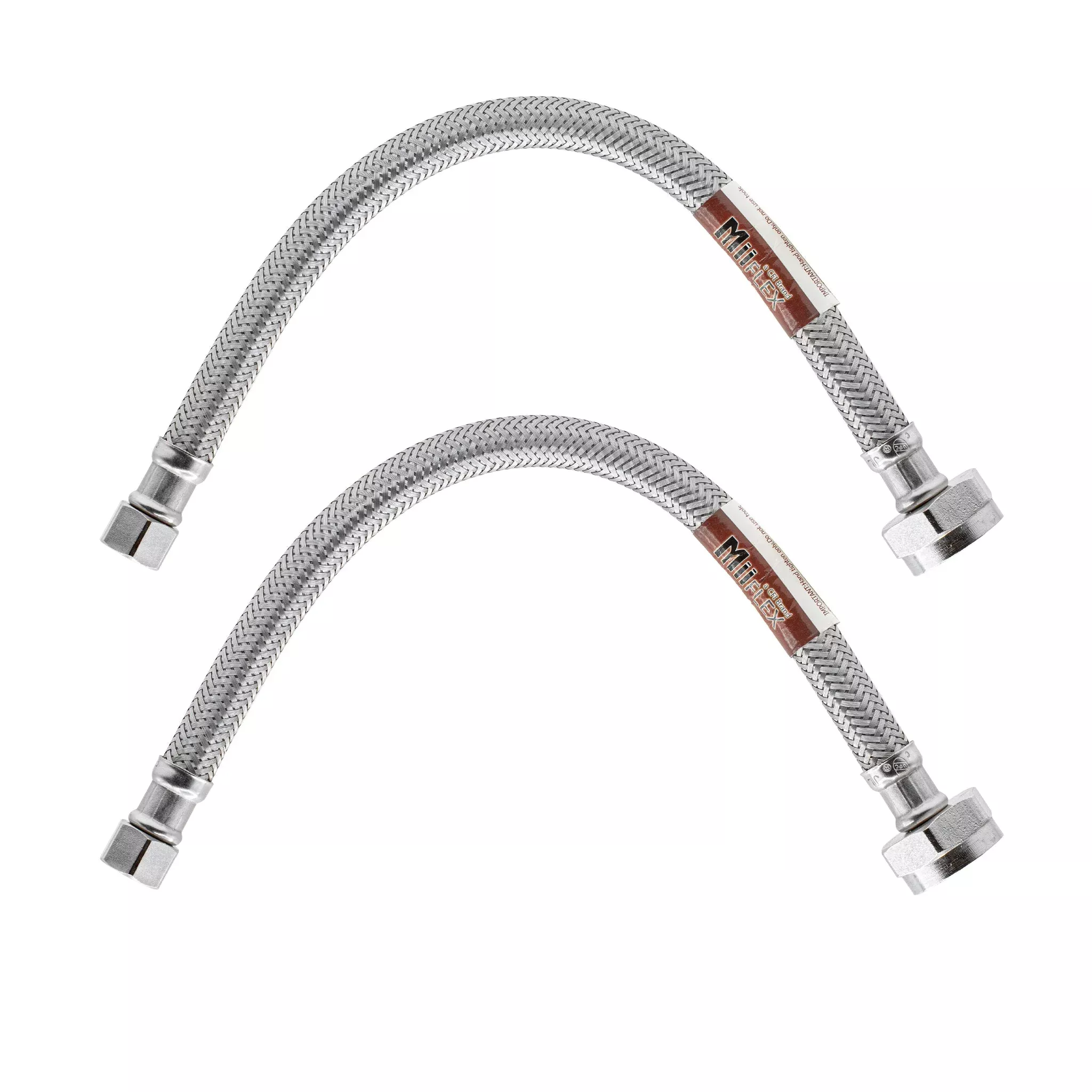 1/2" FIP x 7/8" BC 12" Stainless Steel Braided Toilet Supply Line (2 PACK)