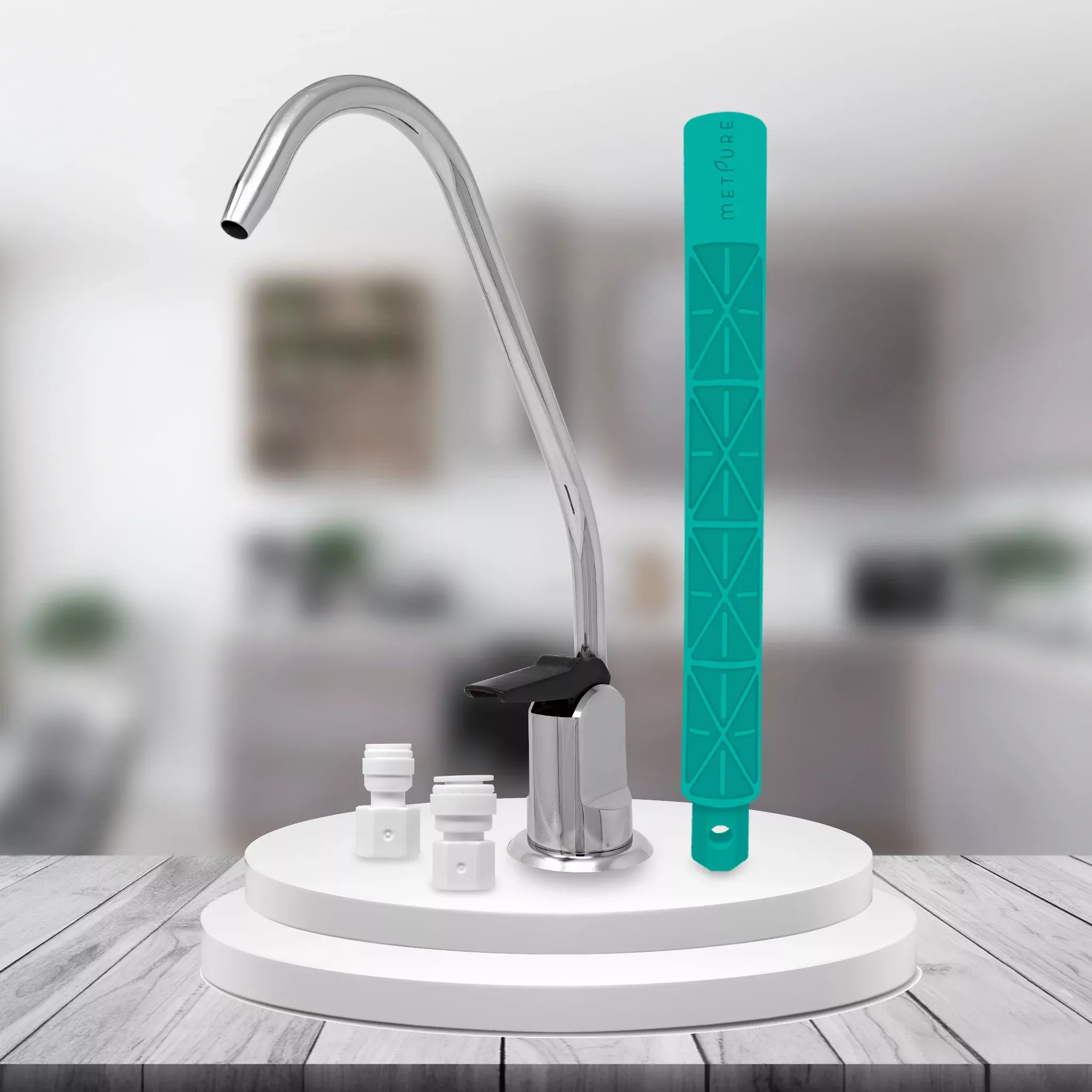 Long Reach Spout Style Non-airgap RO Faucet Reverse Osmosis Spring Lever Faucet. Includes Faucet Wrench.