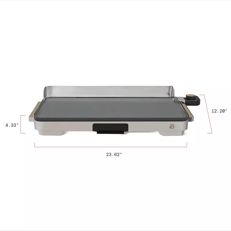 XL Electric Griddle 12" x 22" - Non-Stick, Porcini Taupe